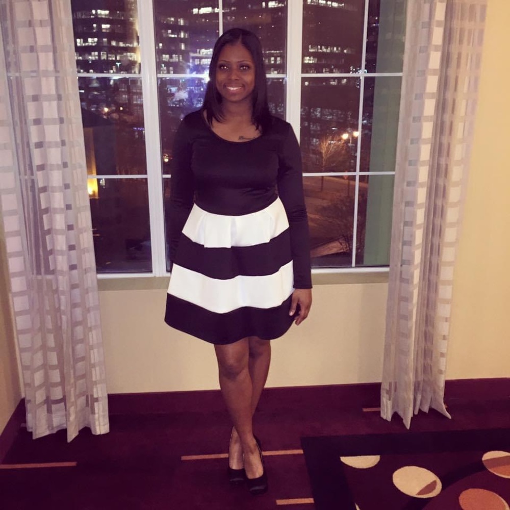 Black / White Stripped Dress